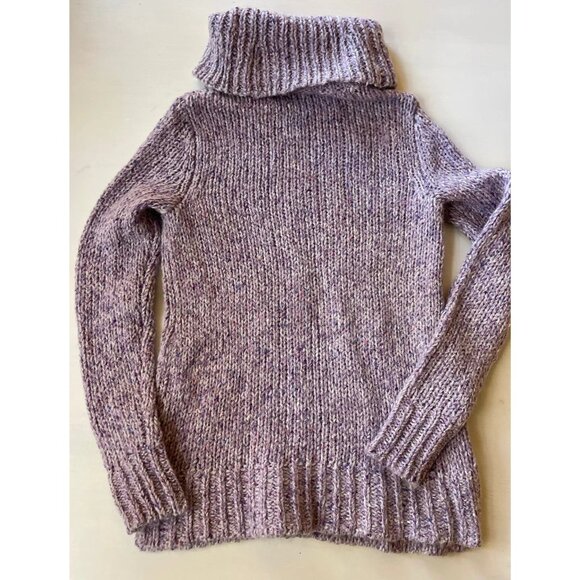 Talbots Turtleneck Sweater PETITE Medium Wool Silk Mohair Lilac Lavendar Confett - Picture 1 of 5